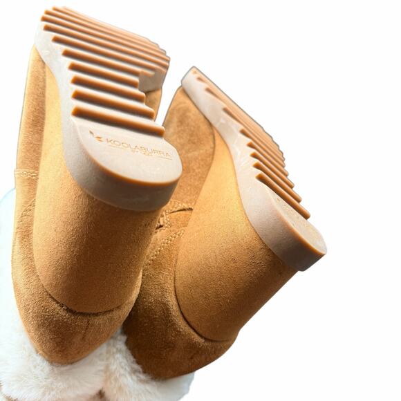 Koolaburra by UGG Shearling Suede Wedge Boots Tan 1124194 Size 8 - Picture 8 of 15